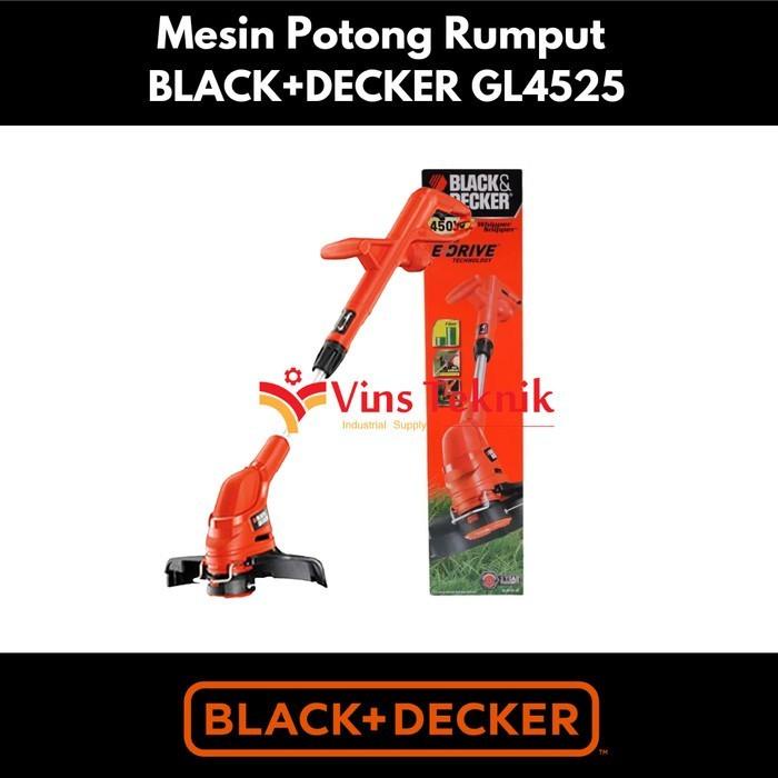 Jual Mesin Potong Rumput 450Watt String Trimmer Gl4525 Black+Decker Gl ...