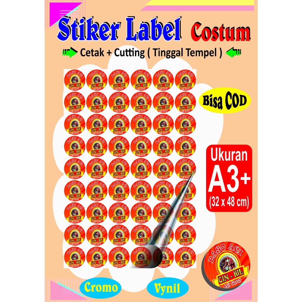 Jual Stiker Label Costum Ukuran A3 Shopee Indonesia 5335