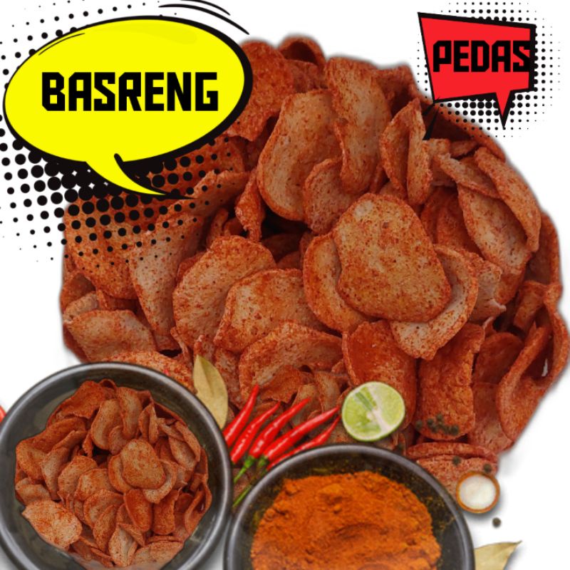 Jual Basreng Koin Pedas 250 Gram Basreng Viral | Shopee Indonesia