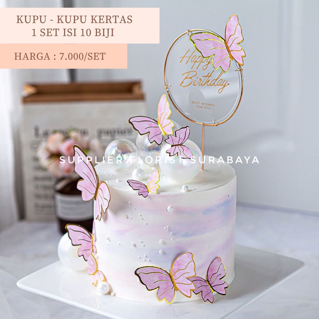 Jual TOPPER HIASAN KUE KUPU KUPU BUTTERFLY CAKE TOPPER ULANG TAHUN ...