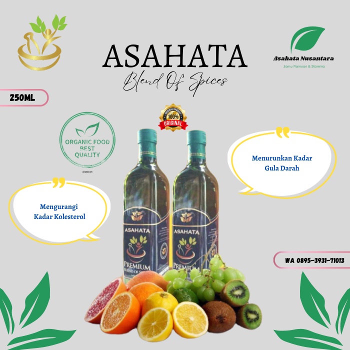 Jual Obat Herbal Asahata Premium Minuman Herbal Berkhasiat Ampuh Mengurangi Kadar Kolesterol Dan 2445