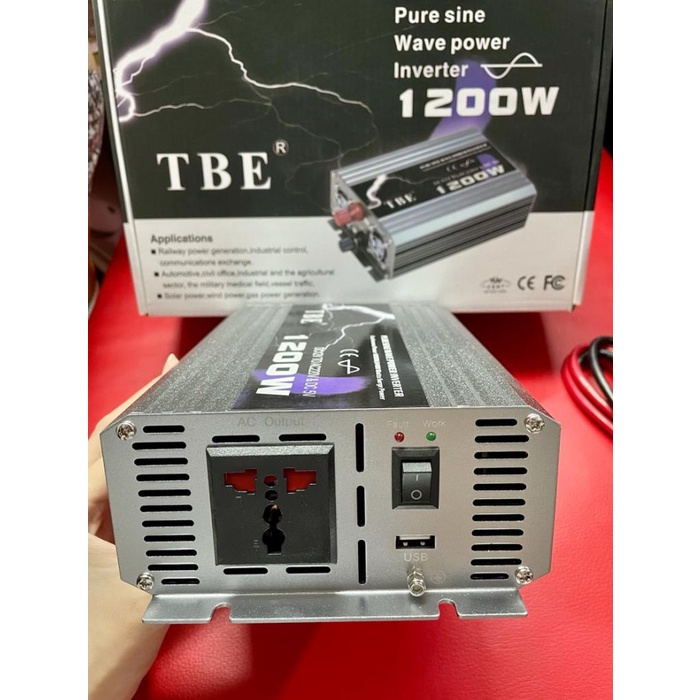 Jual Penghemat Power Inverter Tbe Pure Sine Wave 1200 Watt 12 Volt To ...