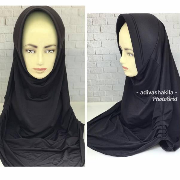 Jual Jilbab Dinas Hitam Polwan Satpol Pp Pns Garis Banyak Dan Garis Dua