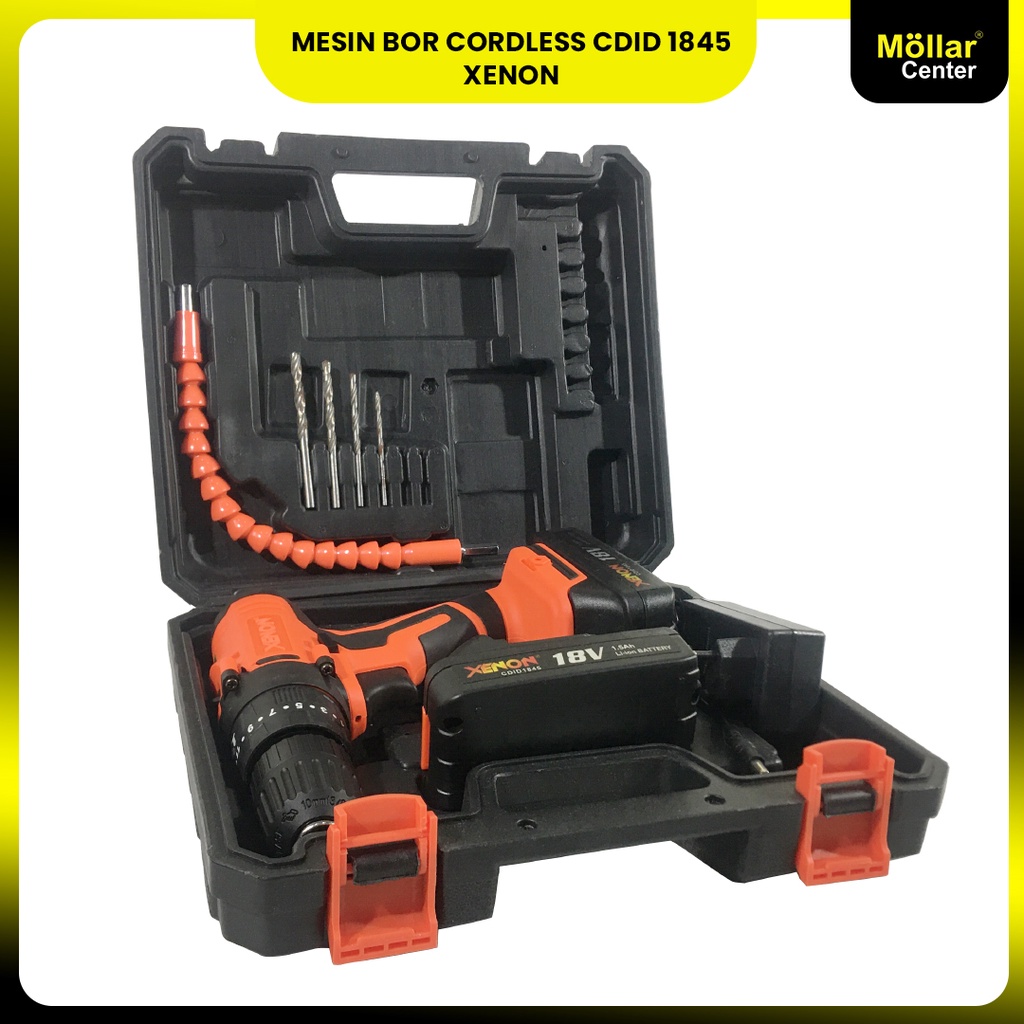 Jual Mesin Bor Besi Beton Kayu XENON CDID 1845 Cordless Drill Impact