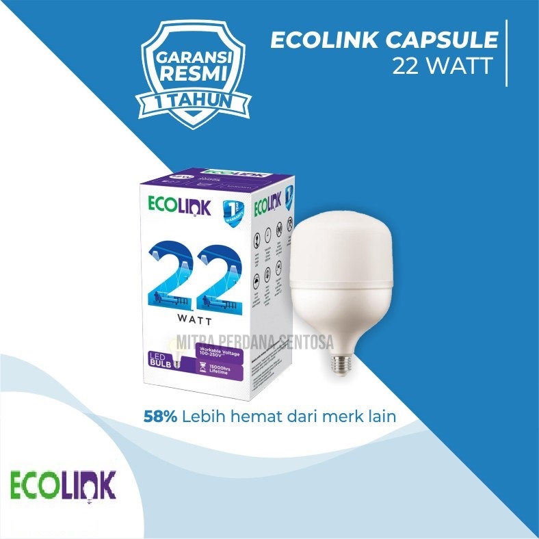 Jual Lampu Led Ecolink Bohlam Capsule Watt Tahan Lama Super Terang Shopee Indonesia