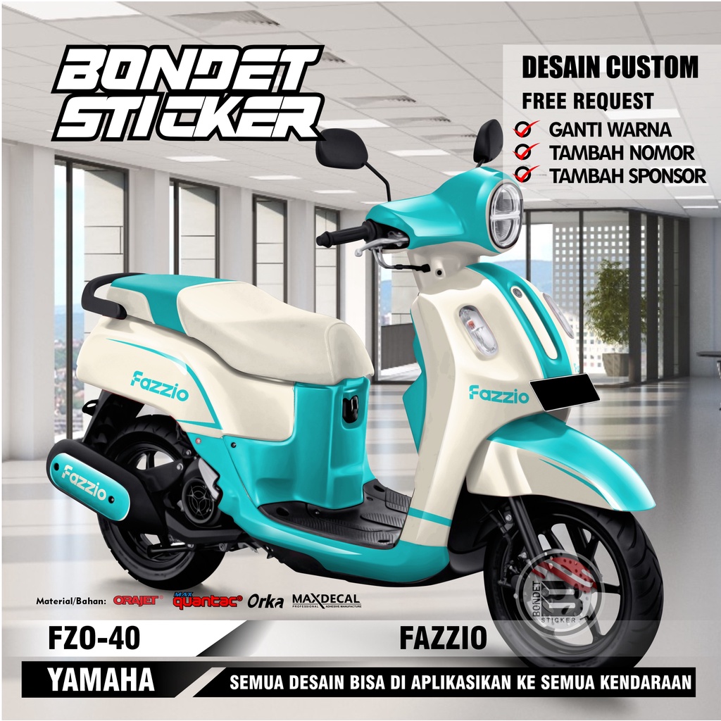 Jual Sticker Motor Decal Yamaha Fazzio Full Body Kode Fzo Shopee