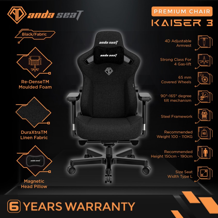 Jual ANDASEAT - Kaiser 3 L Series Premium Kursi Gaming Chair | Shopee ...