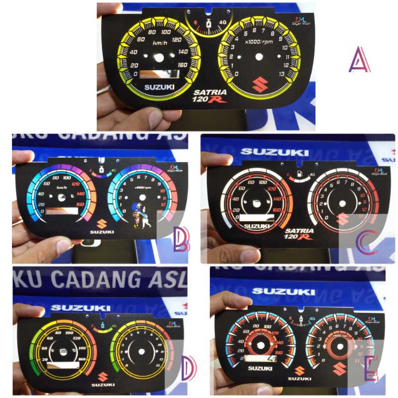 Jual PAPAN SPEEDOMETER CUSTOM SATRIA 2TAK HIU LSCM PILIH SESUAI