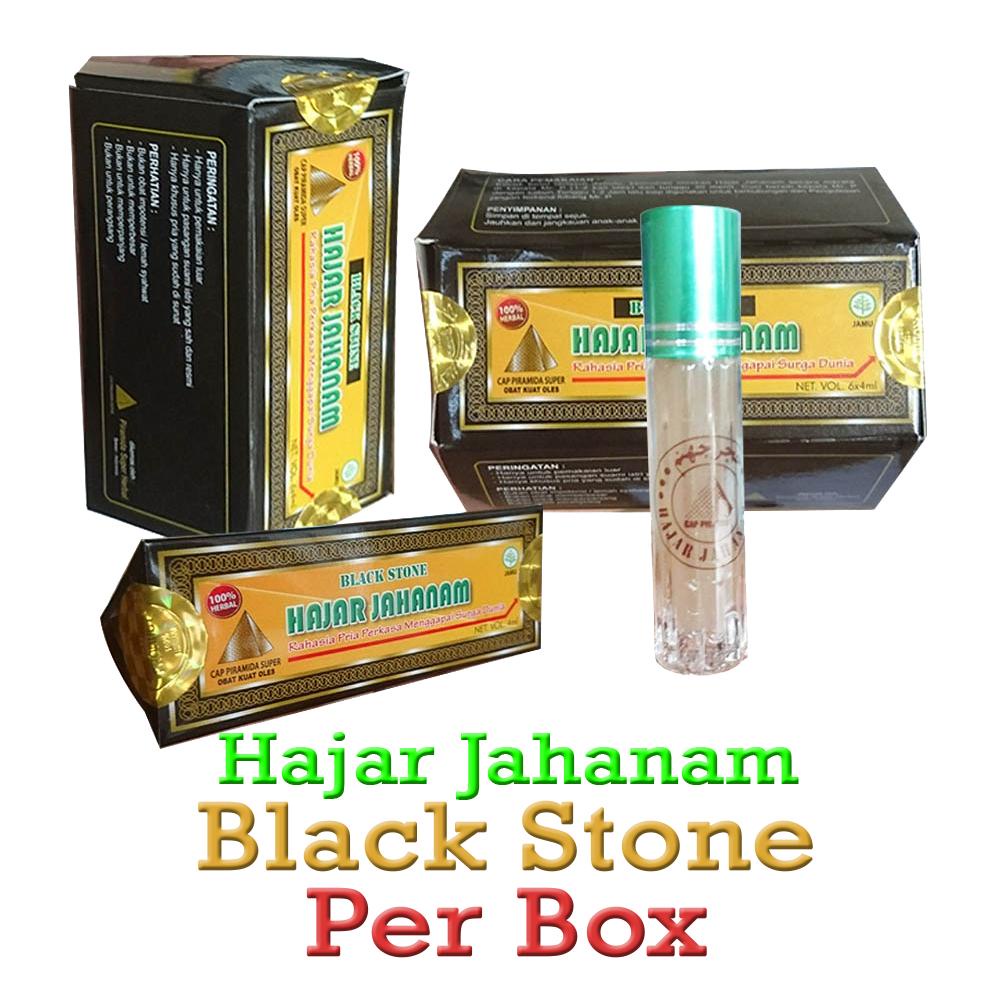 Jual [ 1 Box ] Minyak Hajar Jahanam Black Stone Gold Cap Piramid