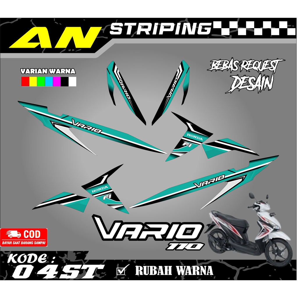Jual Sticker striping Vario 110 Fi - Striping Vario Variasi List 110 ...