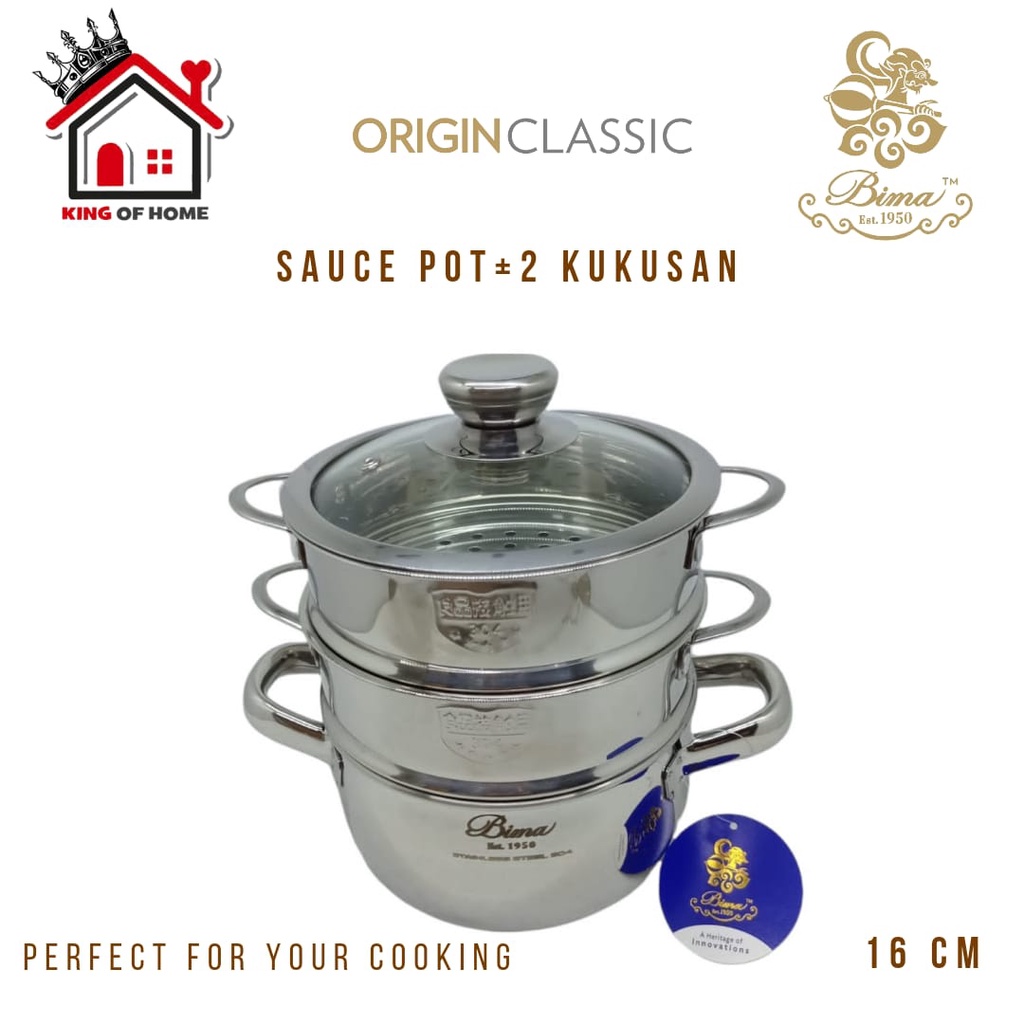 Jual Bima Origin Classic Sauce Pot Cm Cm Sus W Tempered Glass Lid B B