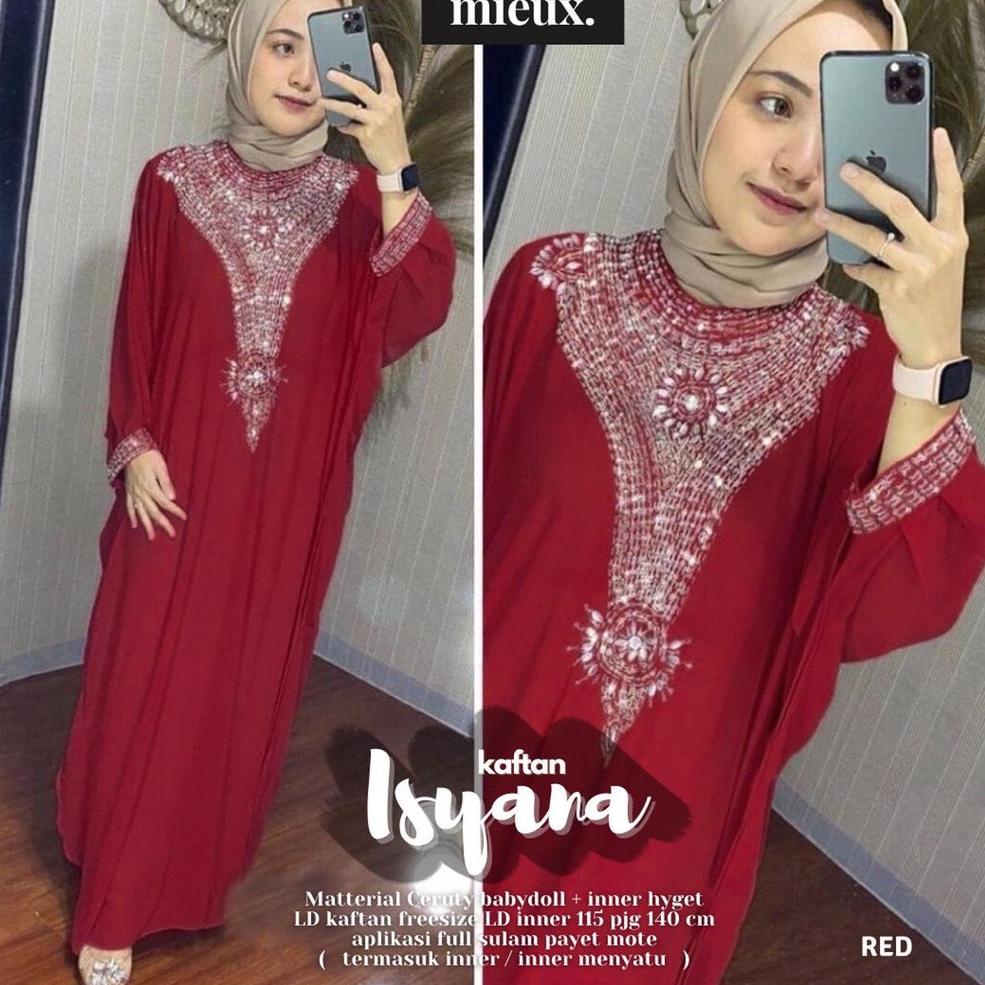 Jual KIRIM HARI INI Gamis Kaftan Wanita Mewah Elegan Viral Kekinian Ala ...