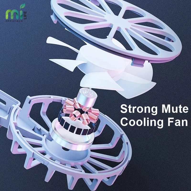 Gambar produk MILIFE Laptop Stand RGB Fan Cooling Foldable Aluminum Tablet Holder 4