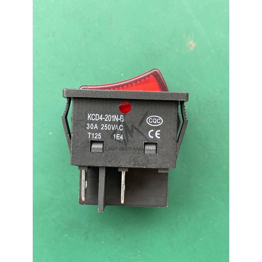 Jual POWER SWITCH 30A MERAH 4 PIN DAN LAMPU SWITCH ROCKER 4 KAKI SAKLAR ...
