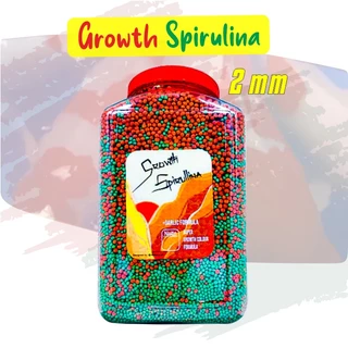 Ikanesia - Growth Spirulina Ekstrak Bawang Putih Pakan Pelet Makanan Ikan Koi Toples