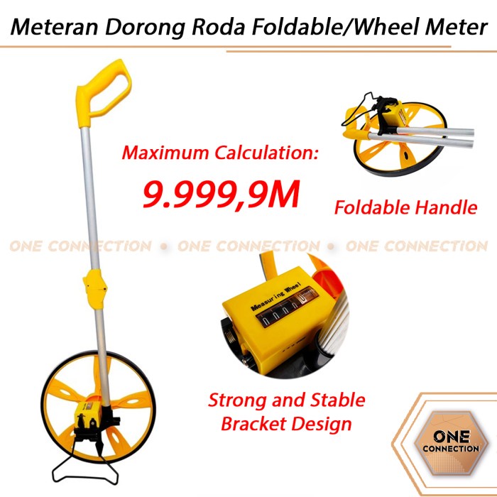 Jual Meteran Dorong Roda Foldable /Measuring Wheel Meter/Alat Uukur ...