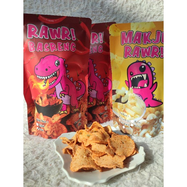 Jual Basreng Viral Rawr Pedas Daun Jeruk Kemasan Snack 100gr Shopee