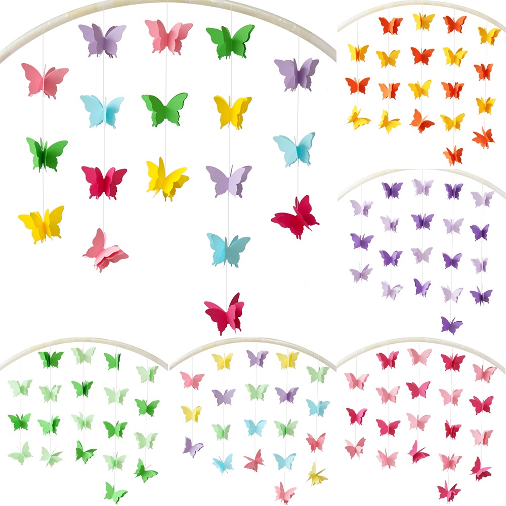 Abubu - Hiasan Kupu 3D Kupukupu Butterfly Dekorasi Dinding Decor Aesthetic Kelas Ruangan Pesta DIY