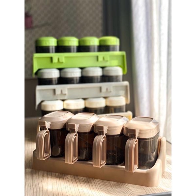 Jual Tempat Bumbu Dapur Set Isi Tempat Bumbu Estetik Shopee