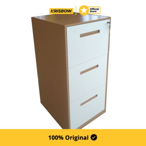 Jual Krisbow File Cabinet Lemari Arsip 3 Laci - Cokelat | Shopee Indonesia