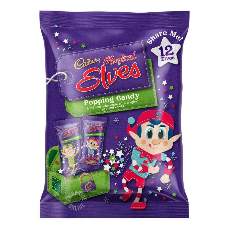 Jual Cadbury Magical Elves Chocolates Popping Candy Milk Share Pack ...