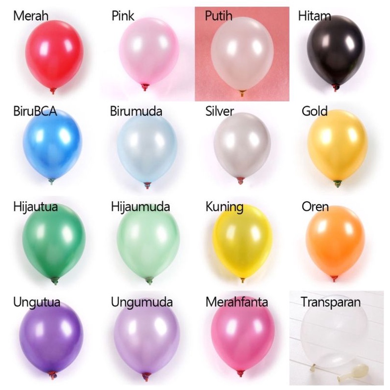 Jual Balon Latex Metalik Balon Karet Ulang Tahun Balon Metalik Inch Shopee Indonesia