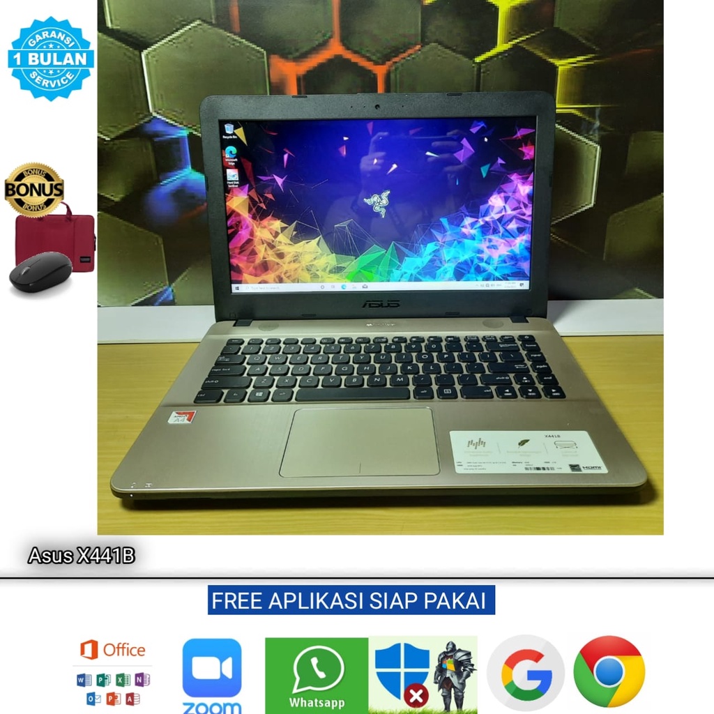 Jual LAPTOP ASUS X441B AMD A4 RAM 4GB HDD 500GB Windows 10 Siap Pakai ...