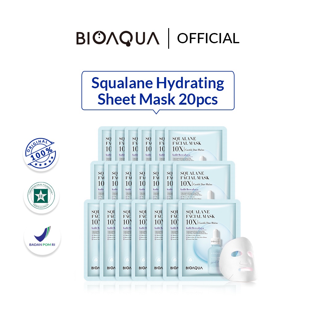 Jual Bioaqua Sheet Mask Paket Effect X Essence Masker Muka Glowing