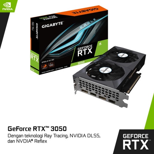 Jual Gigabyte VGA nVidia RTX 3050 EAGLE OC 8G [GV-N3050EAGLE OC-8GD ...