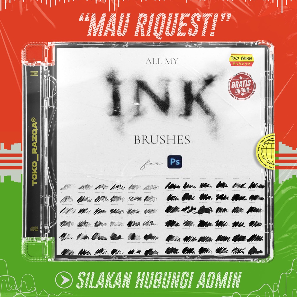 Jual 150+ Ink Effect Brushes for Photoshop PS Brushes | Shopee Indonesia