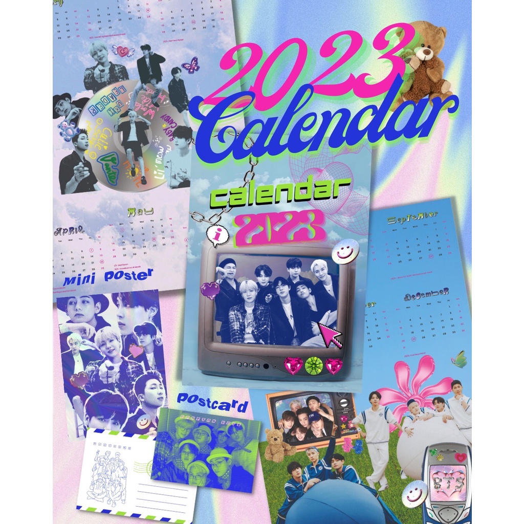 Jual BTS 2023 Calendar Kalender 2023 / Kalender BTS / Wall Calendar