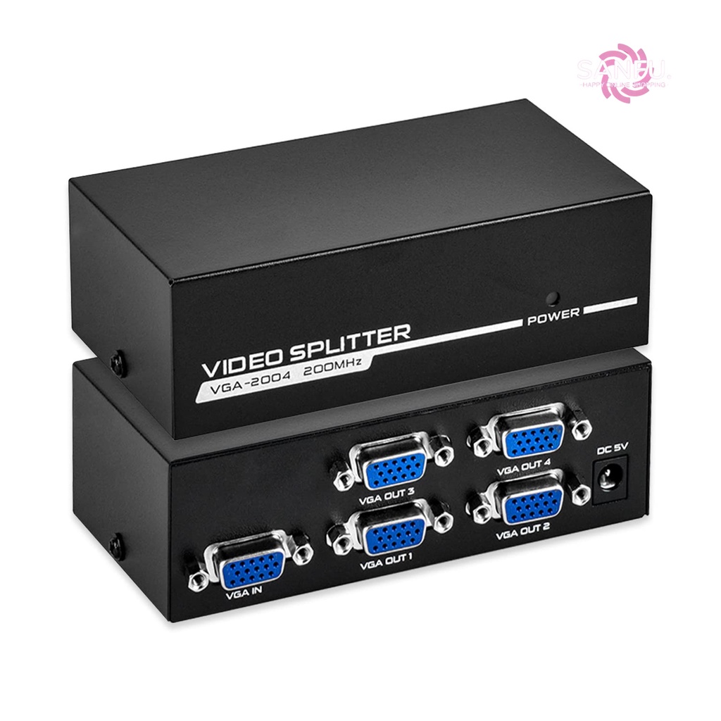 Jual VGA Splitter 4 Ports Converter (1pc Input, 4 monitor Output)# VGA ...