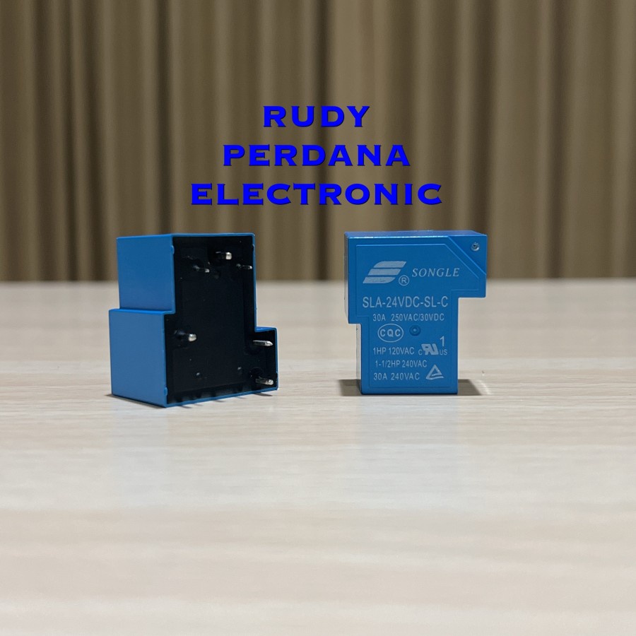 Jual RELAY 6 PIN KAKI 6P 24 VOLT 24V 30 AMPERE 30A KODOK SONGLE SLA ...