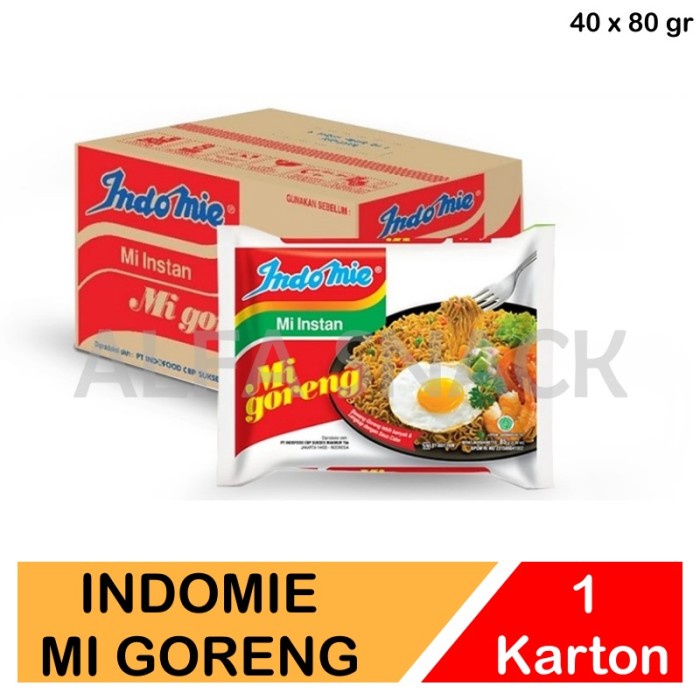 Jual Mie Instan Indomie Mi Goreng Kemasan Karton (40 pcs x 80 gram ...