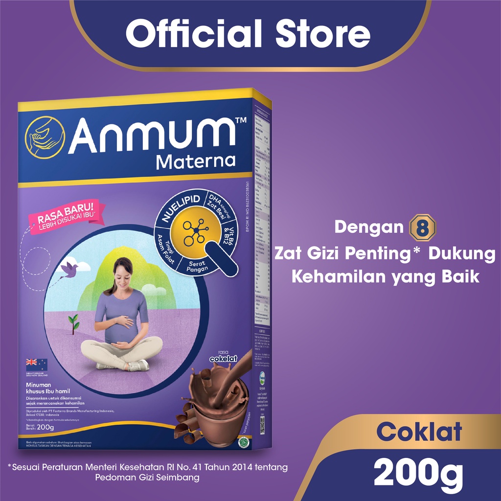 Jual Anmum Materna Susu Nutrisi Ibu Hamil Cokelat 200g Shopee Indonesia 3425