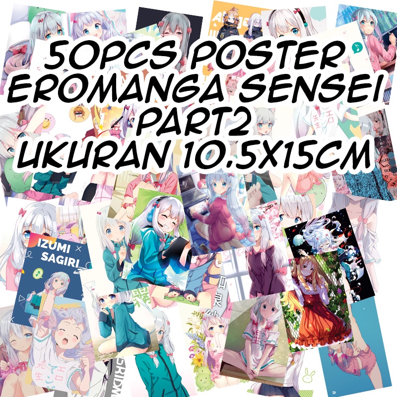 Jual (50lembar) Poster Dinding gambar poster collage eromanga sensei