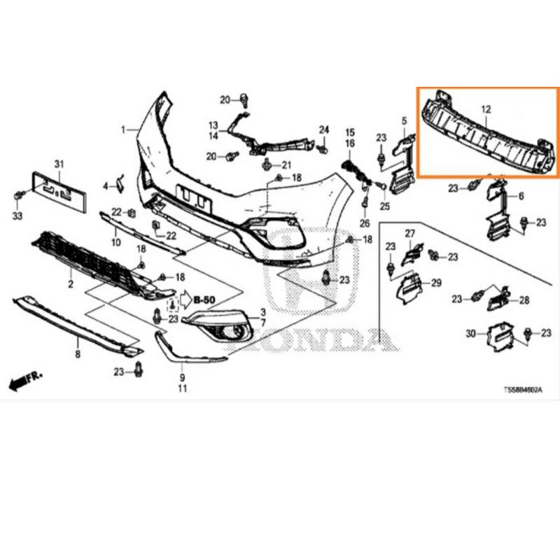 Jual beam comp / tulang bumper depan honda jazz GK5 2018 2019 2020 2021 ...