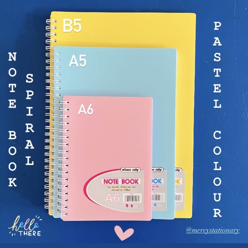 Jual Note Book A5 Dan B5 Spiral Cover Plastik Tebal Notebook Spiral B5 ...