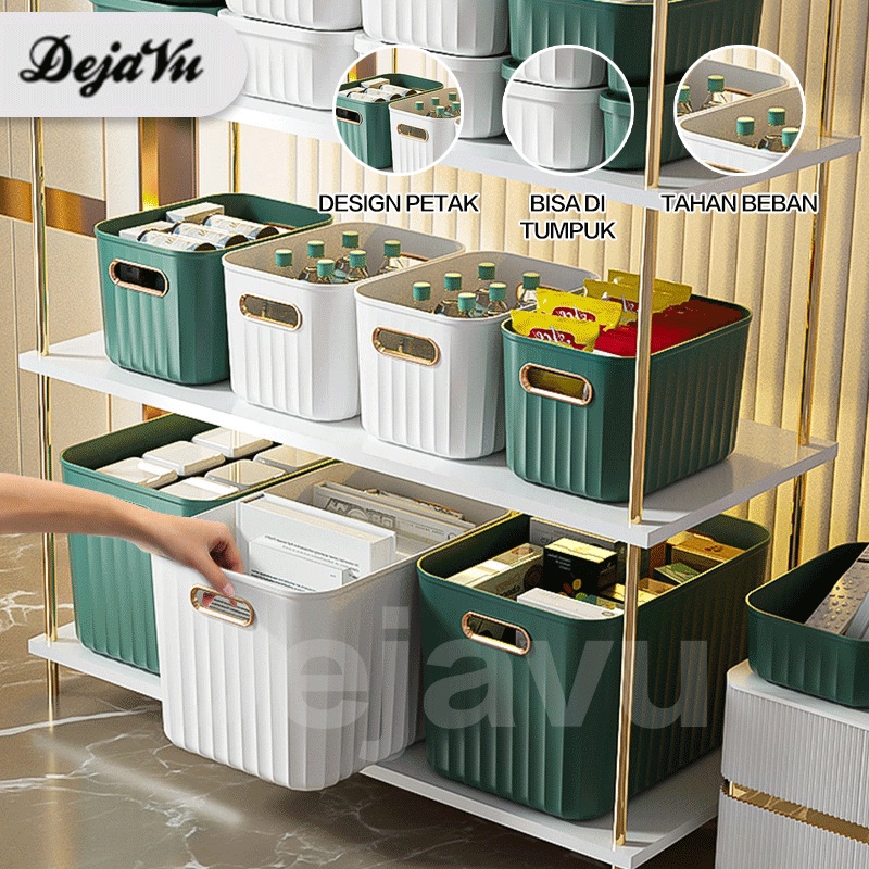 Jual Dejavu Kotak Penyimpanan Serbaguna Bin Pantry Organizer Box Makanan Keranjang Storage Plastik HSB638 | Shopee Indonesia