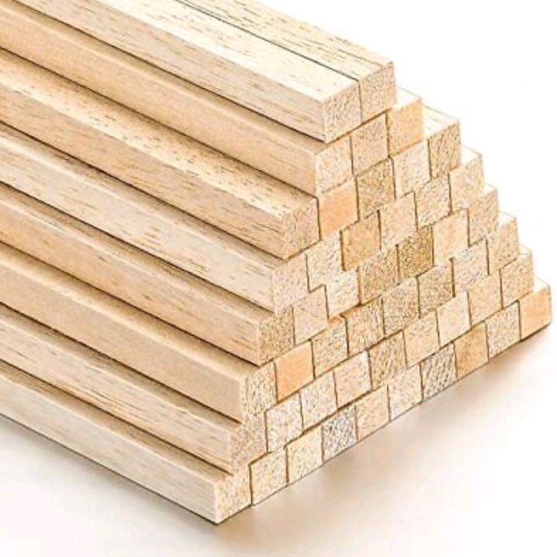 Jual stik balsa/kayu reng/kayu kotak 1,5x1,5x100cm | Shopee Indonesia