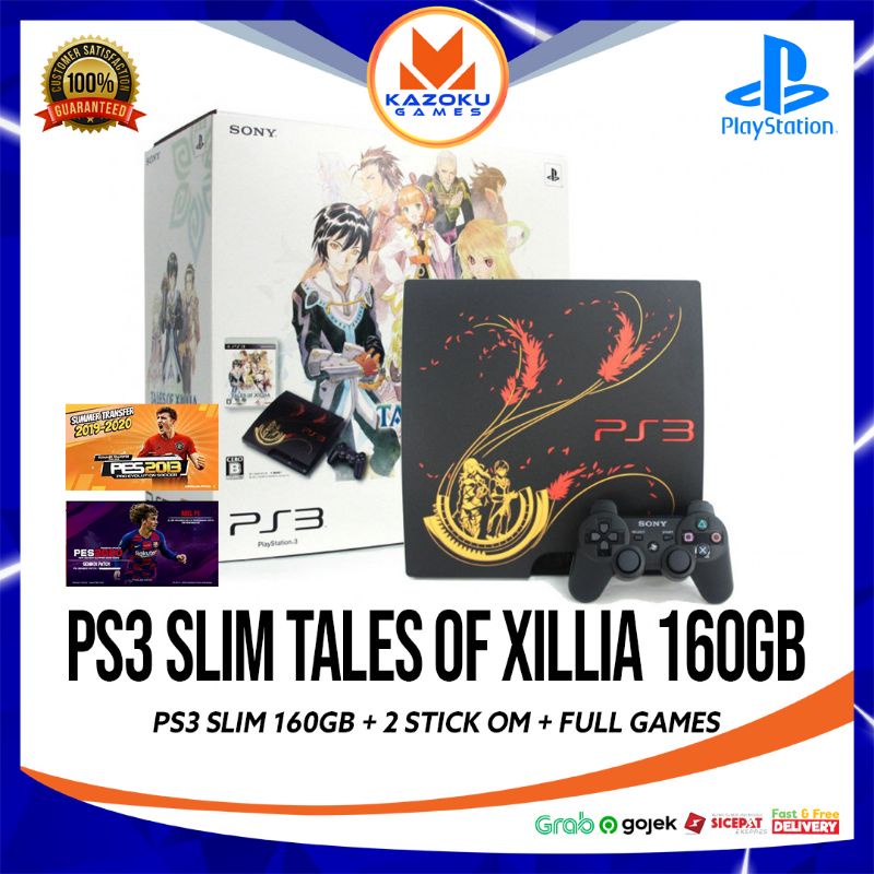 Jual Playstation 3 Slim Tales of Xillia 160GB FREE 2 Stick Full