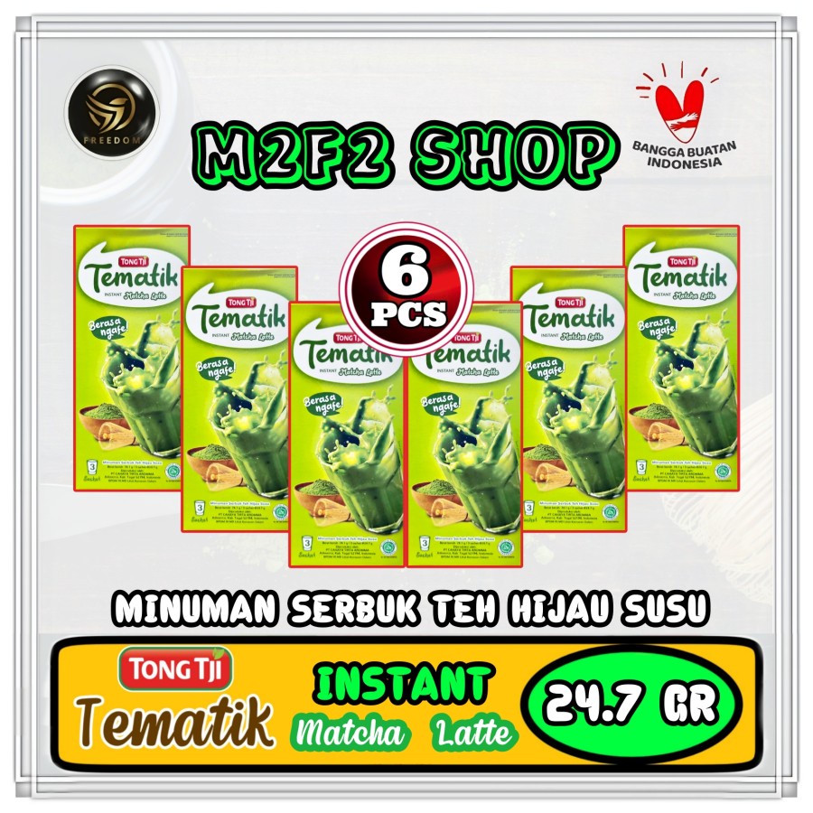 Jual Teh Bubuk Tong Tji Tematik Rasa Matcha Latte | Hijau - 24,7 gr ...