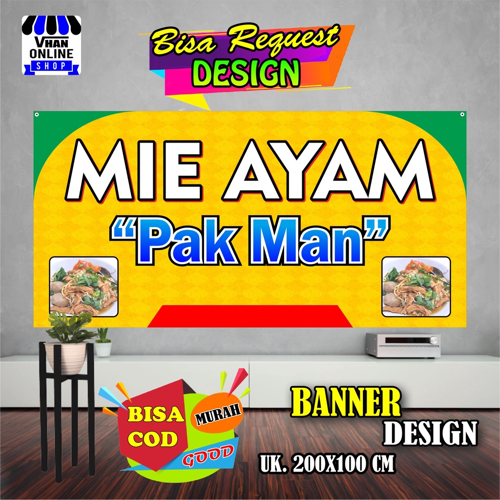 Jual Spanduk Banner Mie Ayam Mie Ayam Bakso Bagus Murah Simple Shopee Indonesia 7368