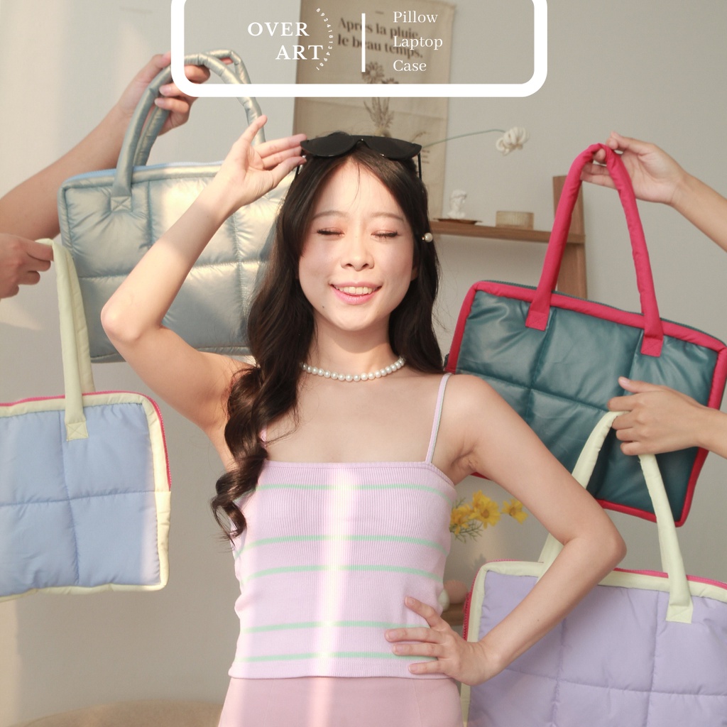 Jual Overart Pillow Laptop Sleeve with handle (Tas Laptop 13 14 inch