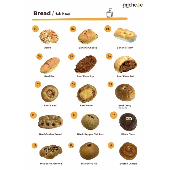 Jual MICHELLE BAKERY Roti Manis (Sweet) / Bread Berbagai Macam Rasa ...