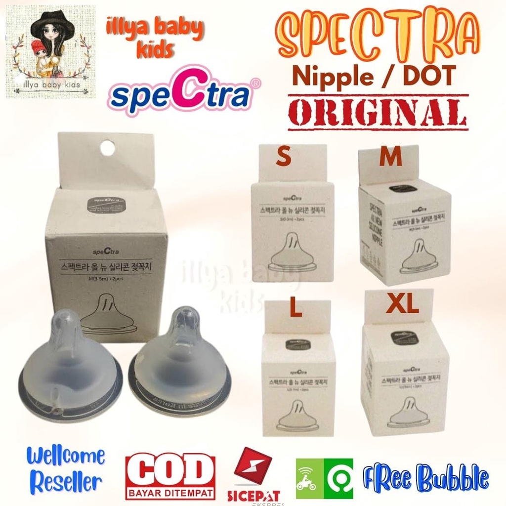 Spectra Wide Neck Nipples / Teats 2pcs (S / M / L / XL size)