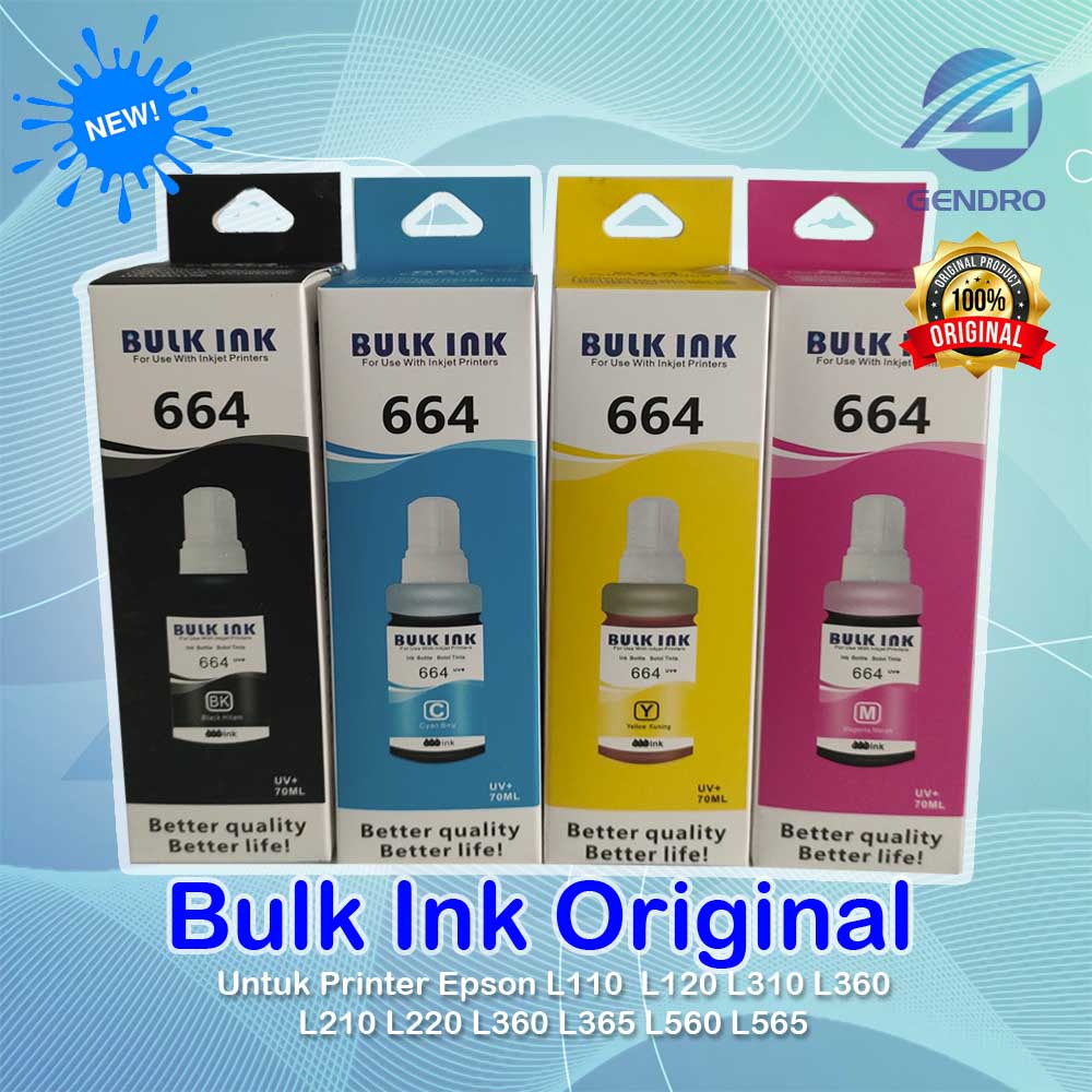 Jual Tinta Bulk Ink 664 Untuk L110 L120 L121 L220 L310 L360 Shopee Indonesia 5816