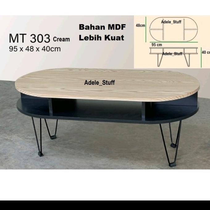 Jual Meja Tamu Minimalis Coffee Table Meja Kopi Meja Tamu Oval Mt G Hgr T Shopee