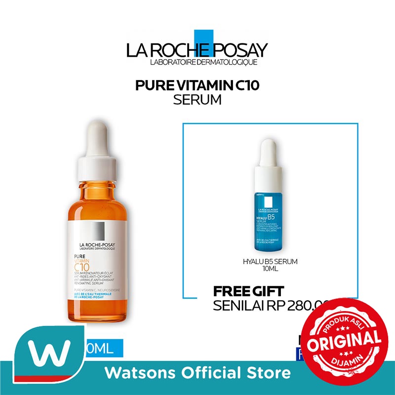 Jual La Roche Posay Vitamin C Serum 30ml + Hyalu B5 Serum 10ml Shopee