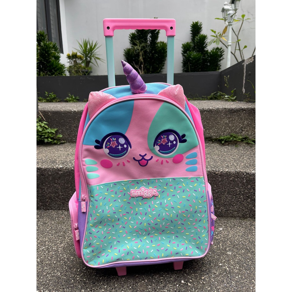 Jual SMIGGLE TROLLEY BACKPACK BEST BUDZ UNICORN X PASTEL (DEFFECT LAMPU